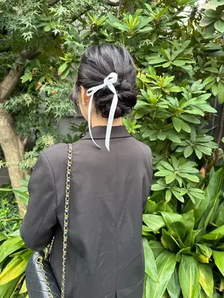 セミロング ヘアアレンジ 【ヘアセット/美眉】 吉川玲のヘアスタイル