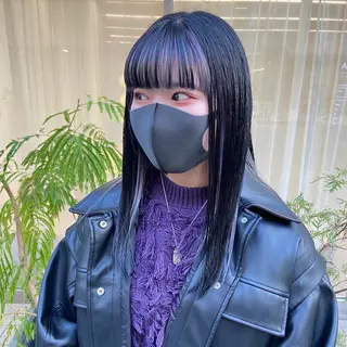 ロング カラー yuna/ボブカット /ハイトーンカラーのヘアスタイル