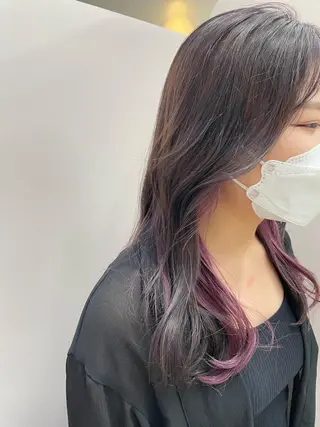 ロング カラー ヘアアレンジ a moment所属・山本 果歩のヘアスタイル