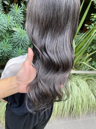 セミロング カラー ヘアアレンジ 外苑前NO.1艶髪 透明感カラーのヘアスタイル