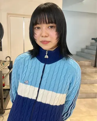 ミディアム カラー 顔周りカット/透明感 カラー✂️MEIのヘアスタイル