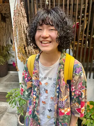 ショート パーマ 美容室rin所属・大石 朱純のヘアスタイル