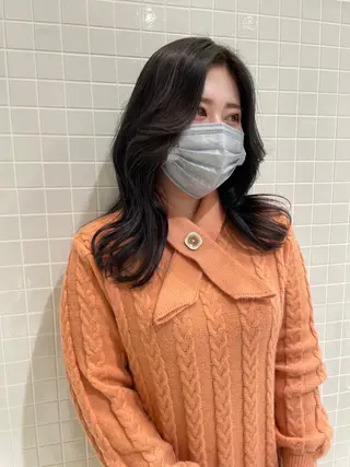 セミロング カラー 梅田韓国ヘア kiara🩷彡のヘアスタイル