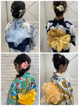 ミディアム 白髪ぼかしハイライト 着付けヘアアレンジのその他イメージ