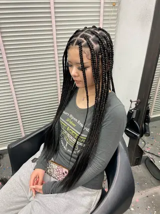 ロング ヘアアレンジ Lehua   (レフア)所属・MEI/ブレイズ/ コーンロウ/茅ヶ崎のヘアスタイル