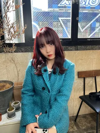 ロング カラー 韓国ヘア/ベージュ カラー🤍yukaのヘアスタイル