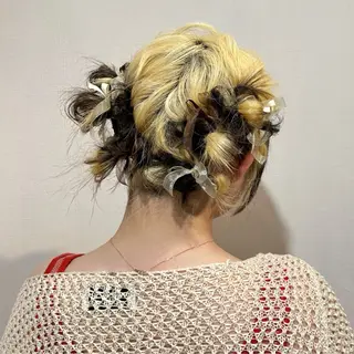 ミディアム ヘアアレンジ ヘアアレンジ 🌻あやみん🌻のヘアスタイル