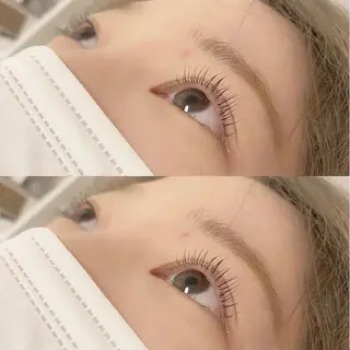 マツエク・マツパ 肌に馴染むハイトーン /ミルクティーカラーのヘアスタイル