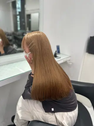 カラー 韓国うる艶ベージュ 🤎まなかのヘアスタイル
