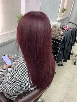 セミロング DC カラーモデルのヘアスタイル