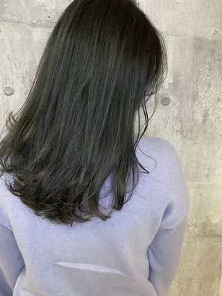 セミロング カラー 髪質改善/艶髪カラー 関野文也のヘアスタイル