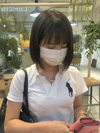 ミディアム カラー パーマ ヘアアレンジ メンズ キッズ ネイル マツエク・マツパ アイブロウ お洒落パーマ/ボブ ❄️Tomoka❄️のヘアスタイル