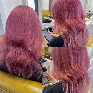 セミロング カラー 松本 菜那のヘアスタイル