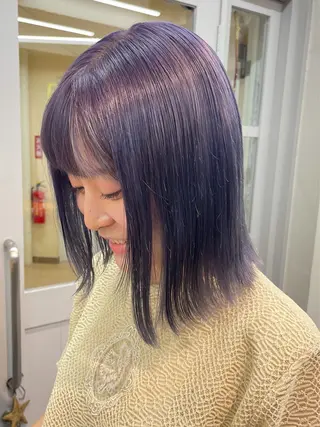 ミディアム カラー 🌸柔らかハイトーン 🧃Shionのヘアスタイル