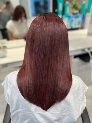 セミロング カラー 🌟縮毛矯正🌟 ️Ｈａｒｕ🫧のヘアスタイル