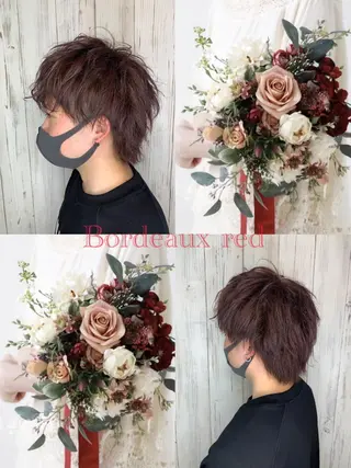 カラー メンズ ヲタク美容師 店長　上原のヘアスタイル