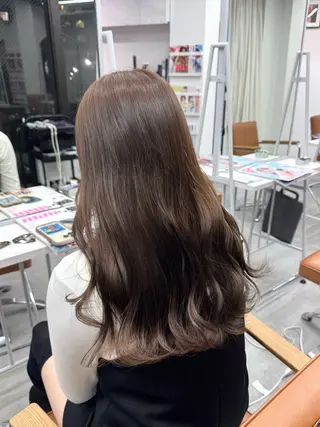 ロング カラー ヘアアレンジ 🫧ブリーチなし/ ベージュ/安形翔🫧のヘアスタイル