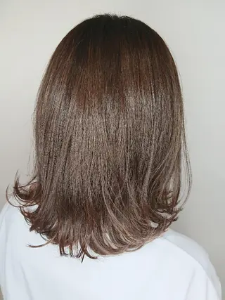 ミディアム カラー ✨ブリーチなし透明感 カラー✨ゆりかのヘアスタイル