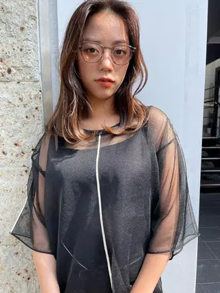 ミディアム Lond  mare 🦋ayana🦋のヘアスタイル