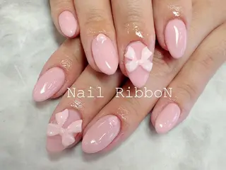 ネイル ネイルリボン 笠井のネイルデザイン