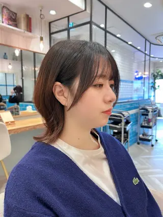 ミディアム ボブ/レイヤーボブ/ 髪質改善/梶川 夏季のヘアスタイル