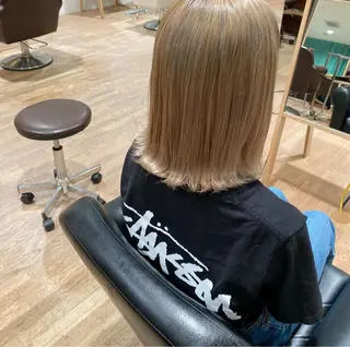 ミディアム カラー MUKU ひかるのヘアスタイル