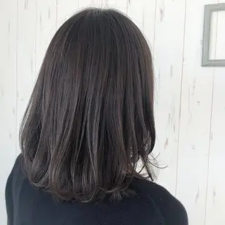 セミロング カラー ボブ/透明感カラー 🤍永田真穂のヘアスタイル
