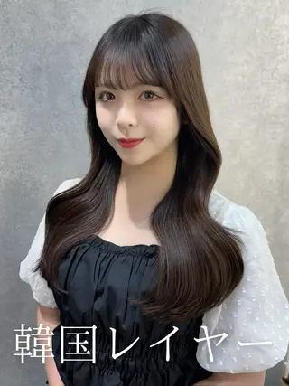 セミロング 韓国風パーマ/ 韓国ヘア/大森千寛のヘアスタイル