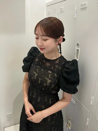 ヘアアレンジ riko/レイヤー/ 艶カラー/ヘアセットのヘアスタイル