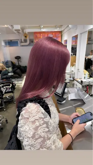 セミロング JUNYA 海外ガールヘアのヘアスタイル