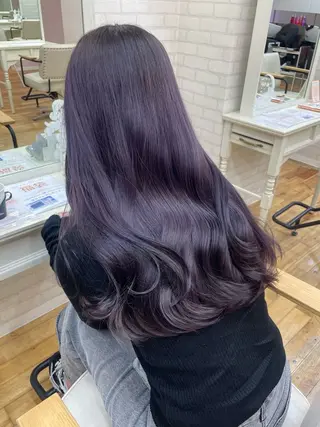 ロング カラー 韓国風/レイヤー/ 長谷七海のヘアスタイル