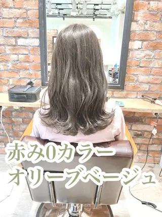セミロング カラー 艶髪カラー 渡辺岳也のヘアスタイル