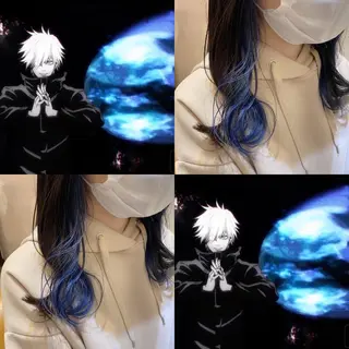 ミディアム ブリーチなしダブル カラー縮毛矯正　下野のヘアスタイル