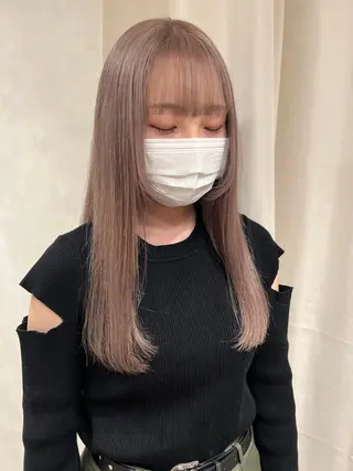 セミロング カラー レイヤーカット/ボブ 韓国ヘア🪄REN.のヘアスタイル