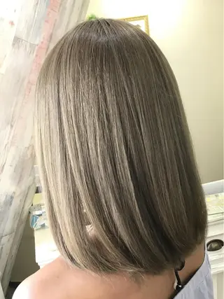 ミディアム カラー 髪質改善/艶髪💎 ウエキ リカのヘアスタイル