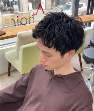 パーマ メンズ メンズサロン　アソビ元町店所属・メンズカット✨ メンズパーマ聖のヘアスタイル