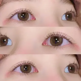 マツエク・マツパ 肌に馴染むハイトーン /ミルクティーカラーのヘアスタイル