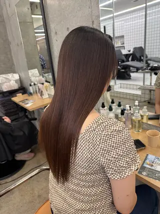 ロング 髪質改善×縮毛矯正× 艶カラー 吉原和磨のヘアスタイル