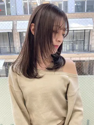 セミロング カラー 髪質改善will hairdesignのヘアスタイル