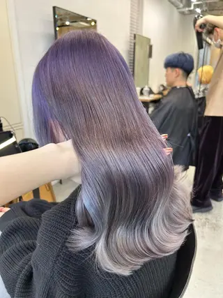 ロング カラー ヘアアレンジ 韓国/ハイトーン/ ボブ🎀MIKU🎀のヘアスタイル