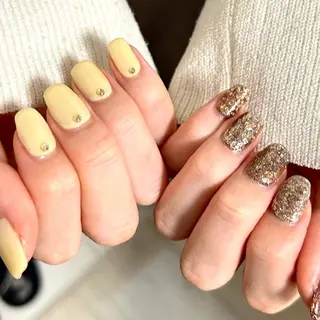 ネイル unwind ┊︎冬っぽネイル🧸のネイルデザイン