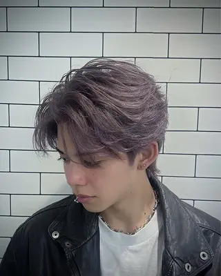 ミディアム カラー メンズ PIA hair design所属・湖城 恵吾のヘアスタイル