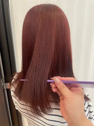 セミロング カラー 💞暖色カラー 💞risaのヘアスタイル