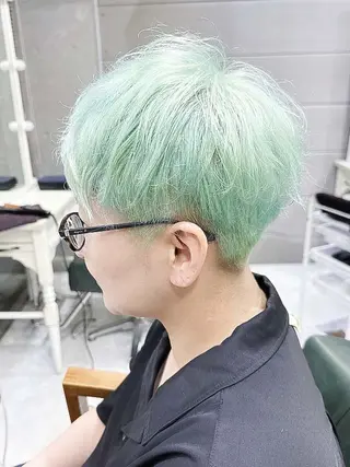 ショート カラー ヘアアレンジ モテ髪透明感❤️ デイズヘアカラーのヘアスタイル