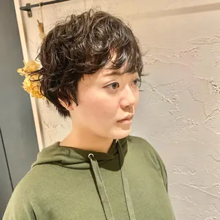 ショート パーマ パーマ特化 フシキサトシのヘアスタイル