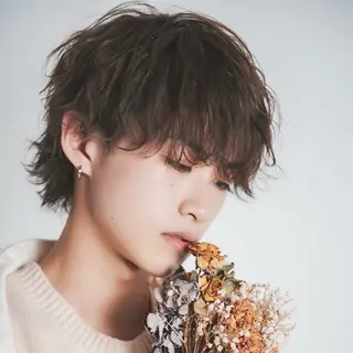 ミディアム カラー パーマ メンズ シースルーマッシュ/ メンズ/KYOHEIのヘアスタイル