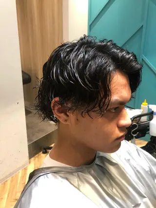 パーマ メンズ 🌈艶カラー× メンズパーマ永埜🌈のヘアスタイル