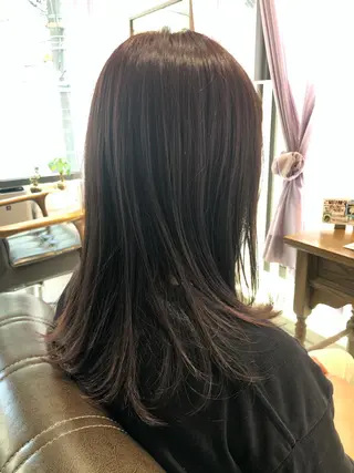 ミディアム カラー ヘアアレンジ 柳井 準平のヘアスタイル