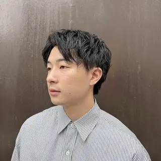 ショート メンズ 🎖️似合わせメンズ パーマ🎖️カネキのヘアスタイル