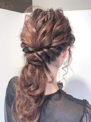 セミロング ヘアアレンジ 田中 アキオのヘアスタイル